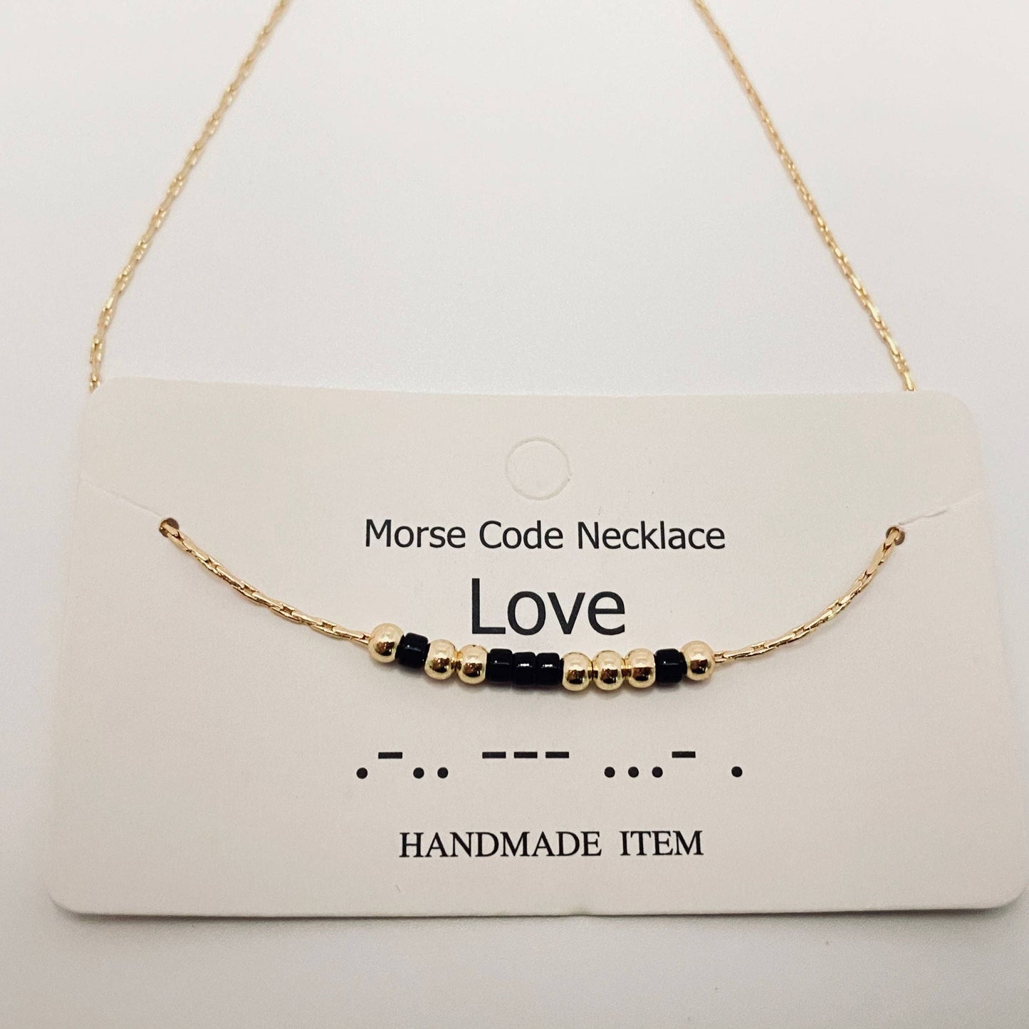 Handmade “Fuck off” Morse Code Necklace: I am enough