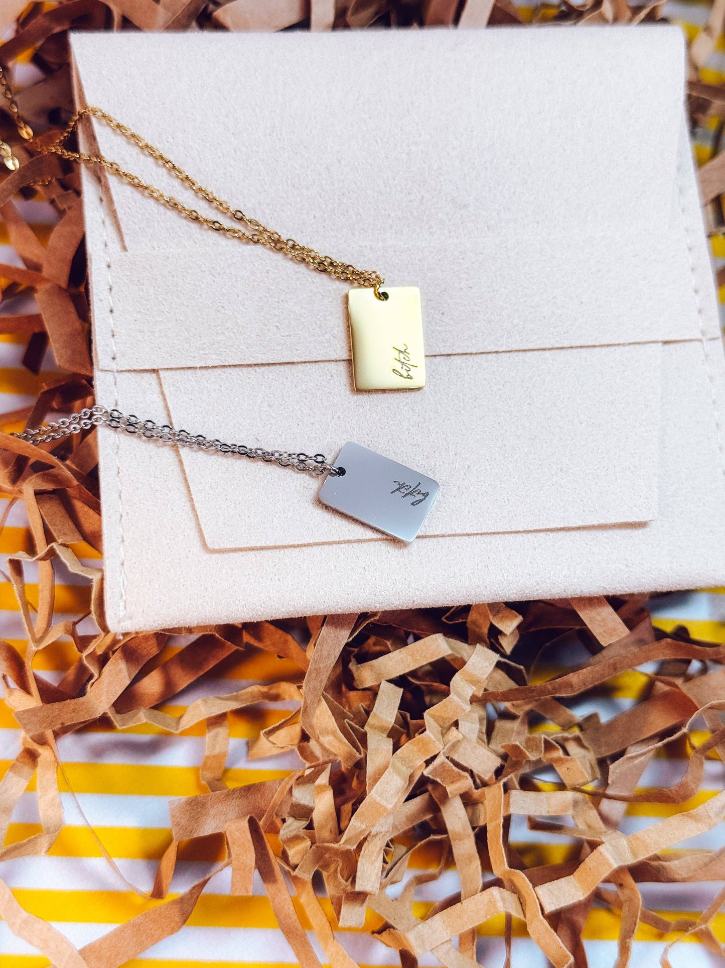 Dainty Bitch Necklace: Silver