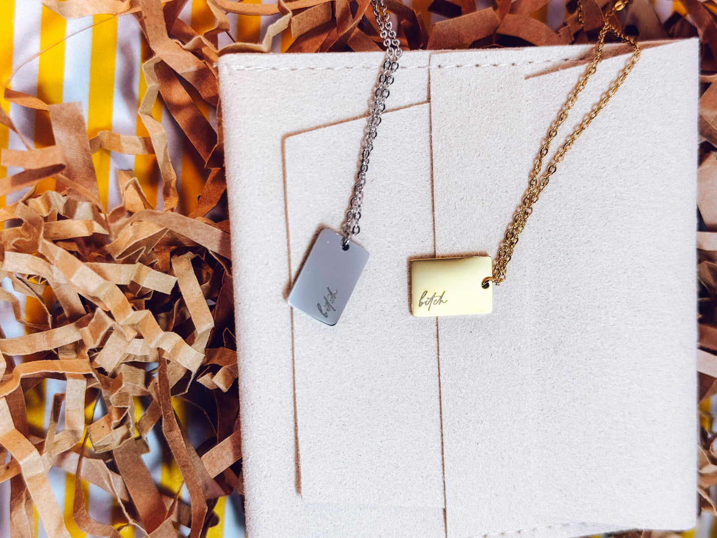 Dainty Bitch Necklace: Silver