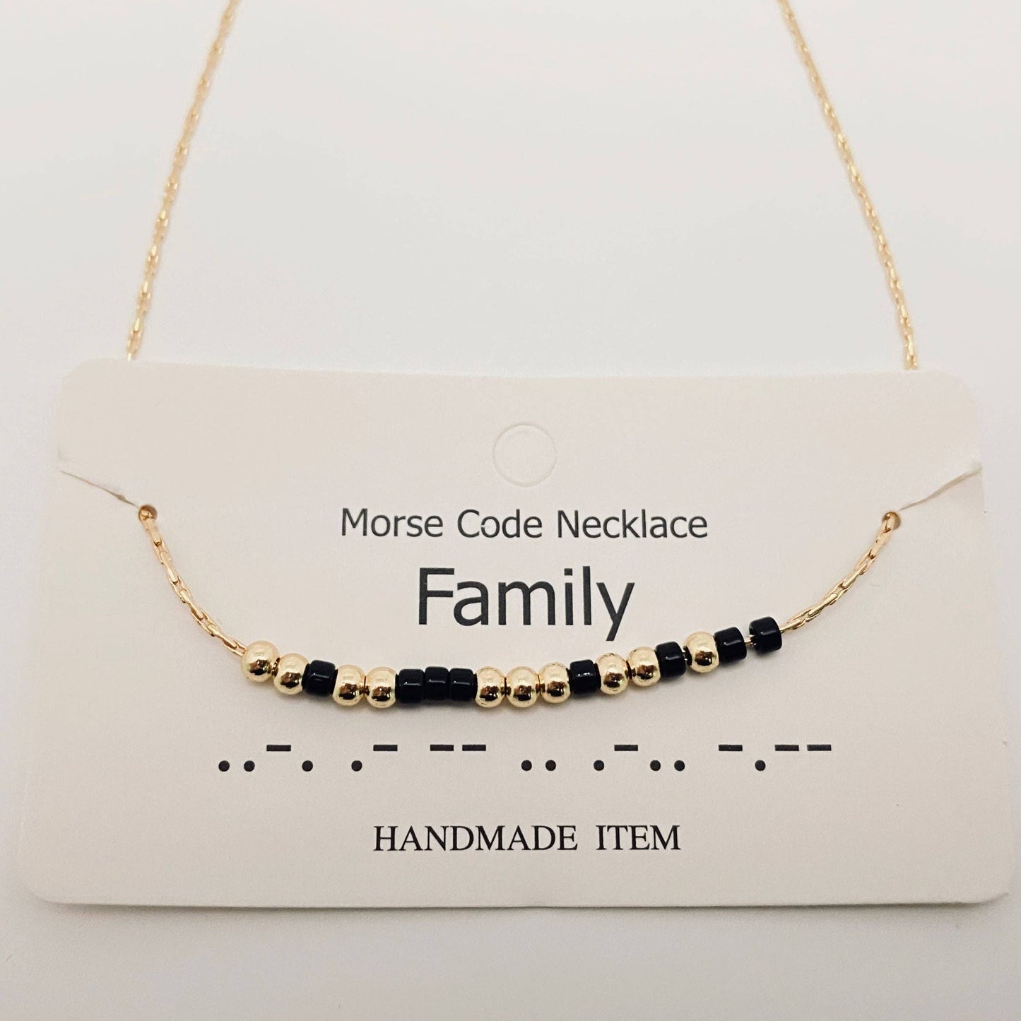 Handmade “Fuck off” Morse Code Necklace: I am enough
