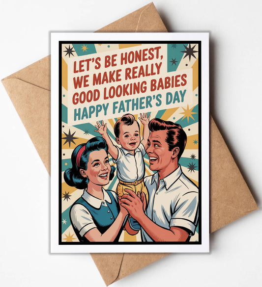 Funny Fathers Day Card from Wife | Fathers Day Gifts | USA Greeting Cards by Katie Doodle & Gifts by Matchbox Card Co