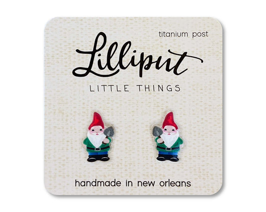 Garden Gnome Earrings Lilliput Little Things