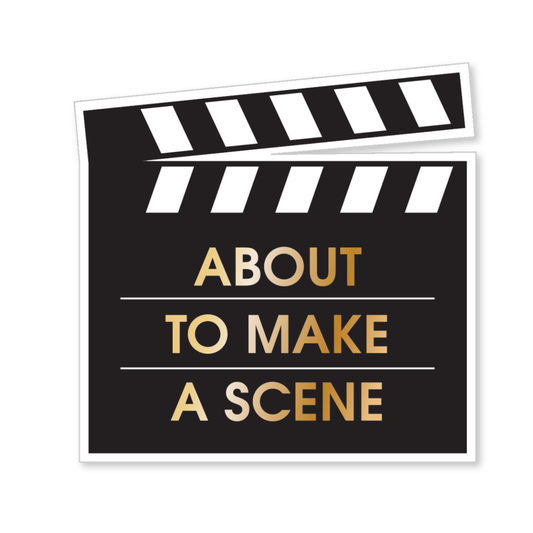 About To Make A Scene - Director's Clapboard - Funny Vinyl Sticker