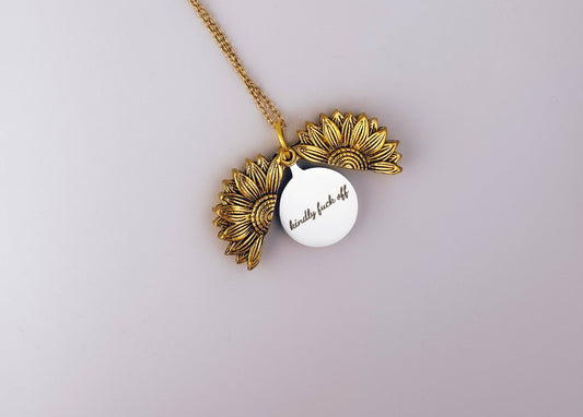 Kindly F*ck Off Necklace: Gold