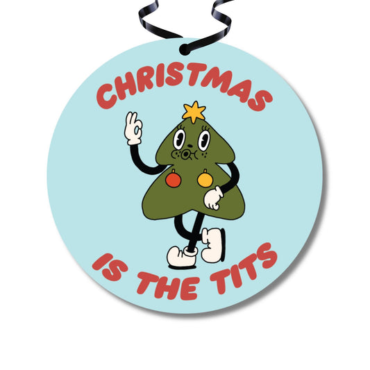 Christmas Is The Tits Ornament (funny Christmas holiday gift FUN CLUB