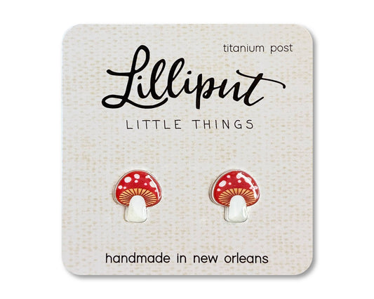 Mushroom Earrings Lilliput Little Things