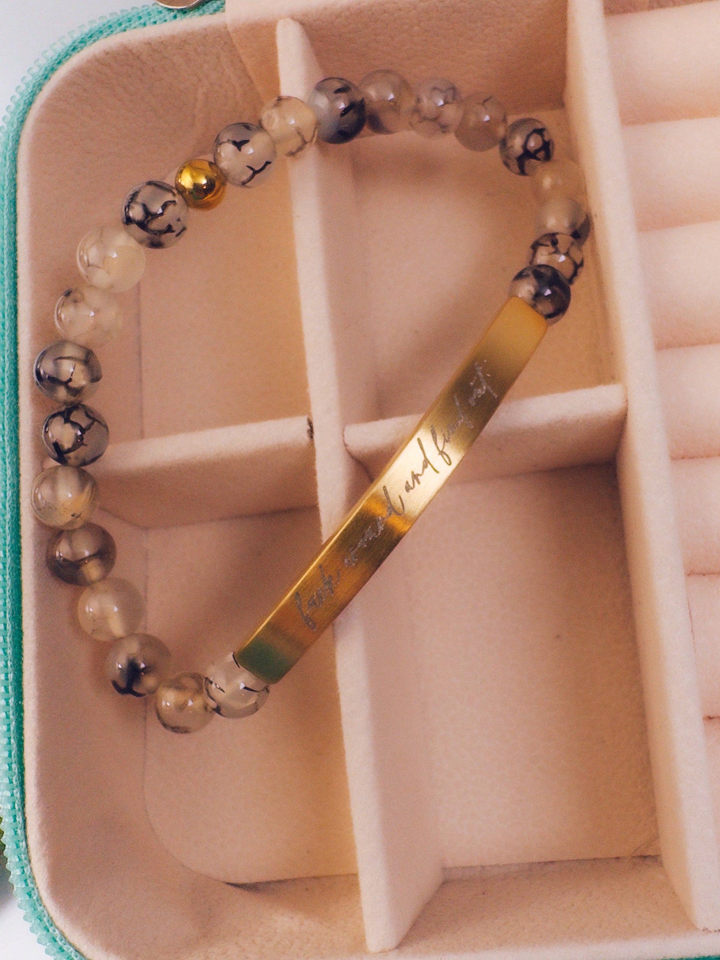 F*ck Around and Find Out Bracelet: Evergreen (Turquoise/Green)