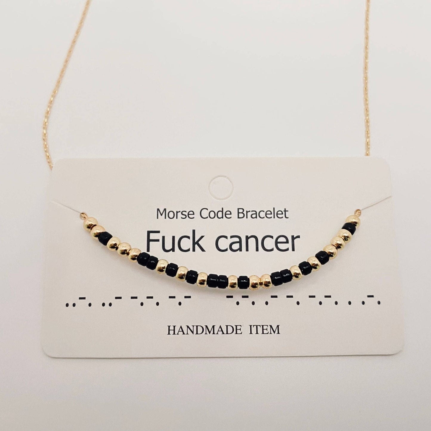 Handmade “Fuck off” Morse Code Necklace: I am enough