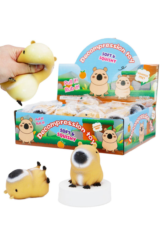 Capybara Fluffy Slime Filled TPR Squishy Toy: AS SHOWN / ONE SIZE