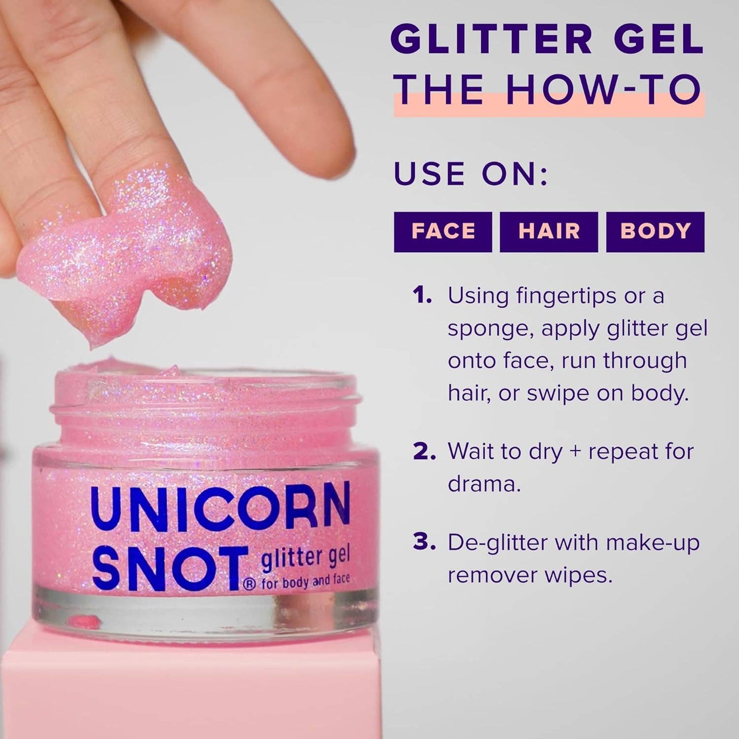 Original Glitter Gel | Flamingo-Pink | Body Glitter | Shiny