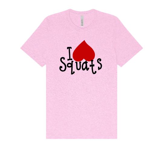 CrossFit Albuquerque- I <3 Squats- Gray/Pink