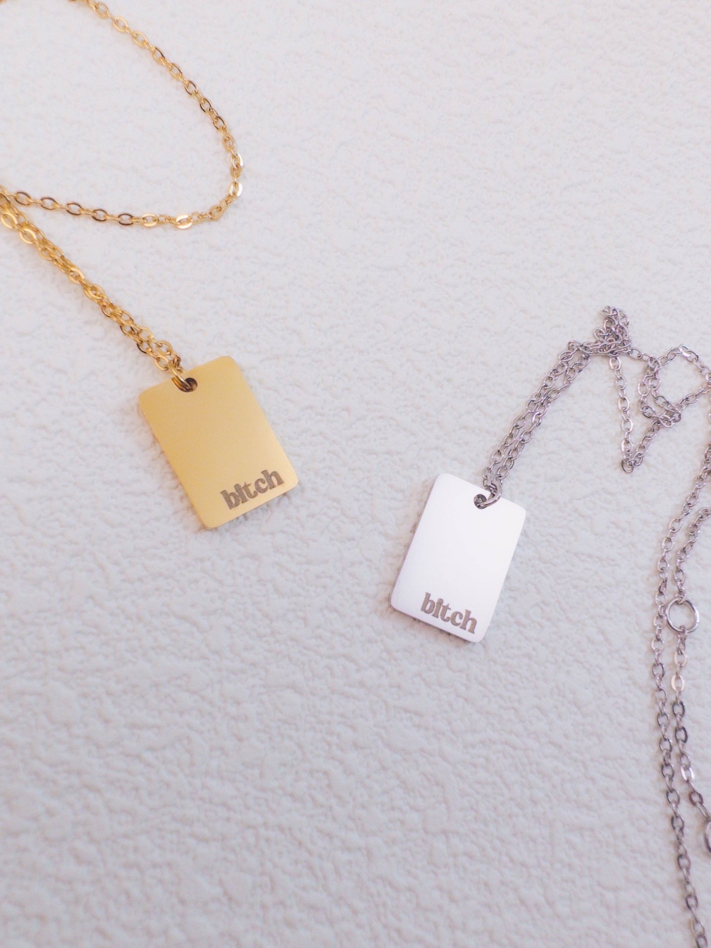 Bold Bitch Necklace: Silver