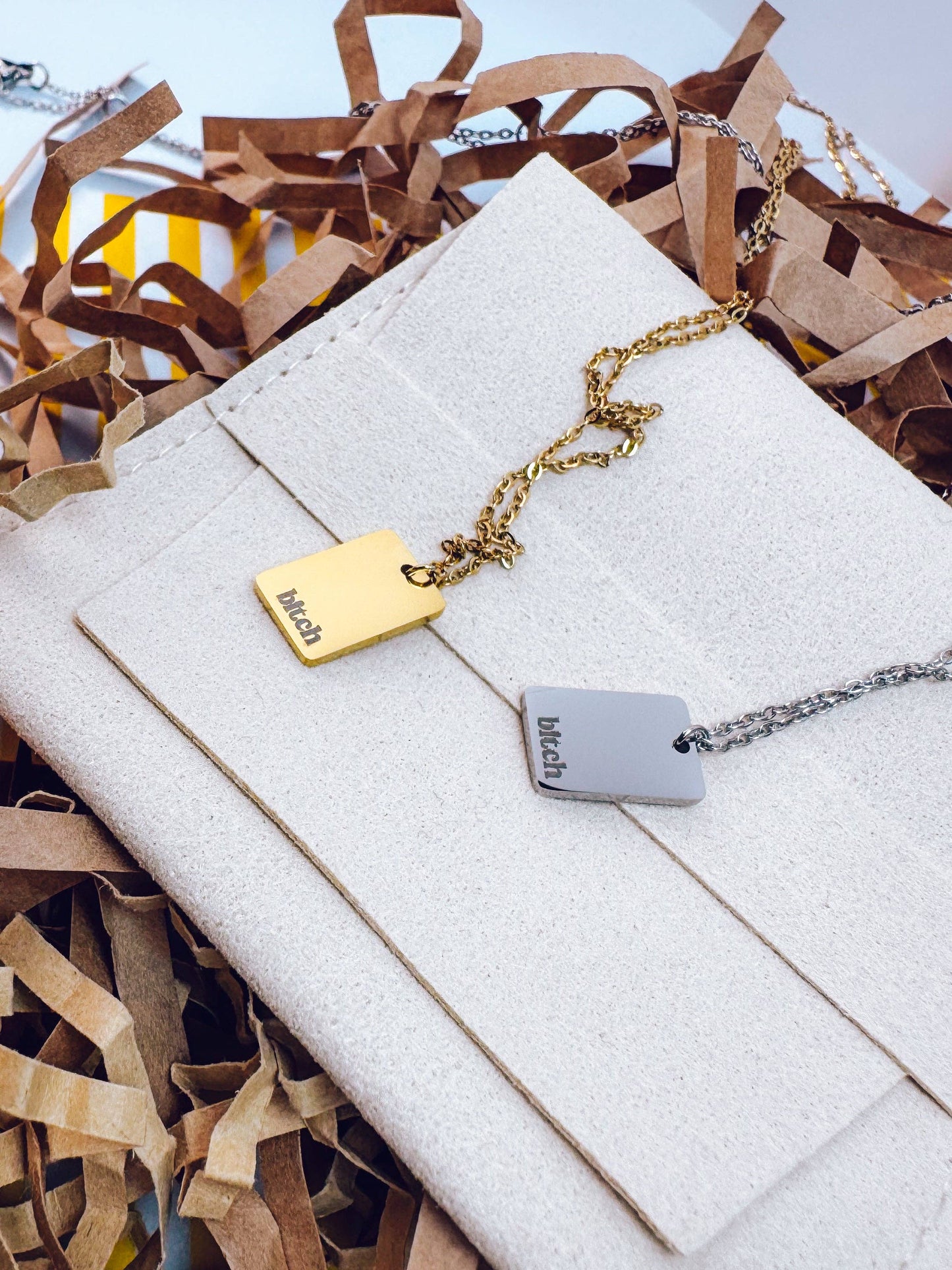 Bold Bitch Necklace: Gold