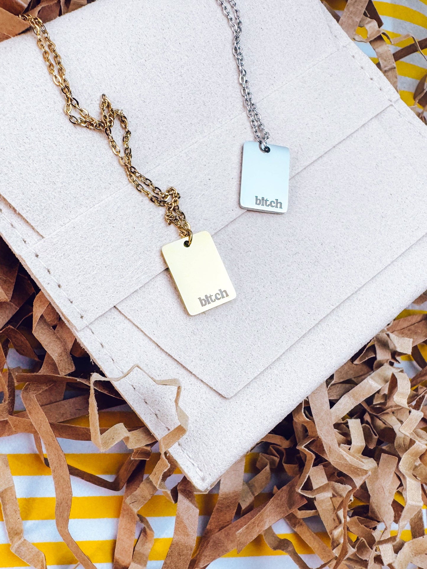 Bold Bitch Necklace: Silver