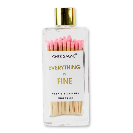 Everything is Fine Matches - Glass Bottle Matchsticks Light Pink Chez Gagné