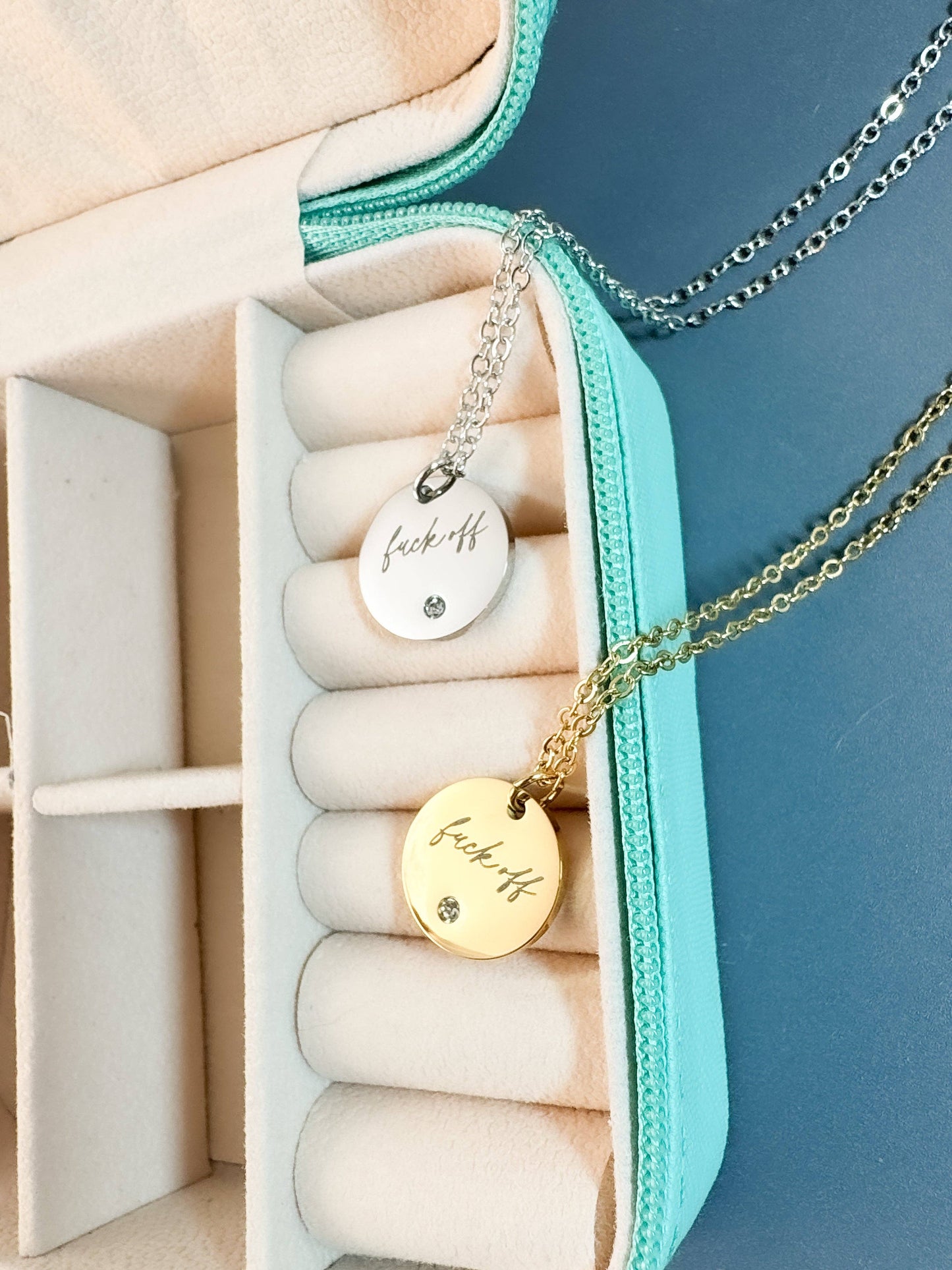 Delicate Fuck Off Necklace: Silver