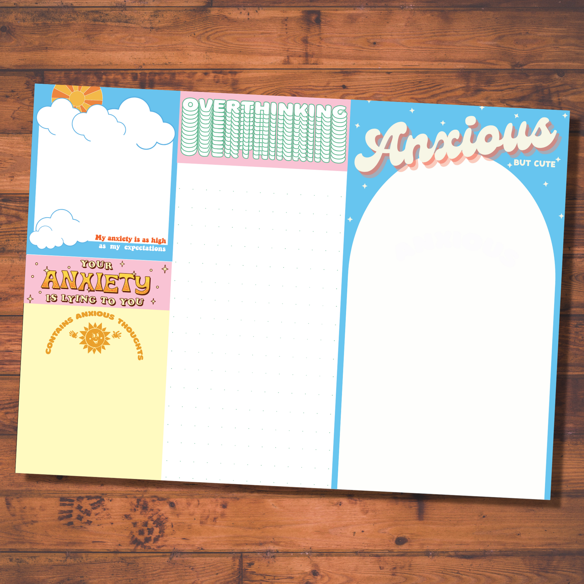 Anxiety Notepad  (funny, gift,) FUN CLUB