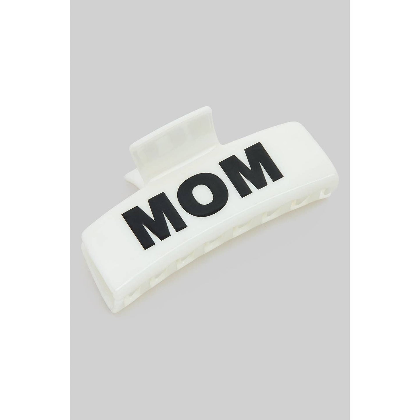 DOG MOM RECTANGULAR HAIR CLIP: Black / 1 SIZE Girly