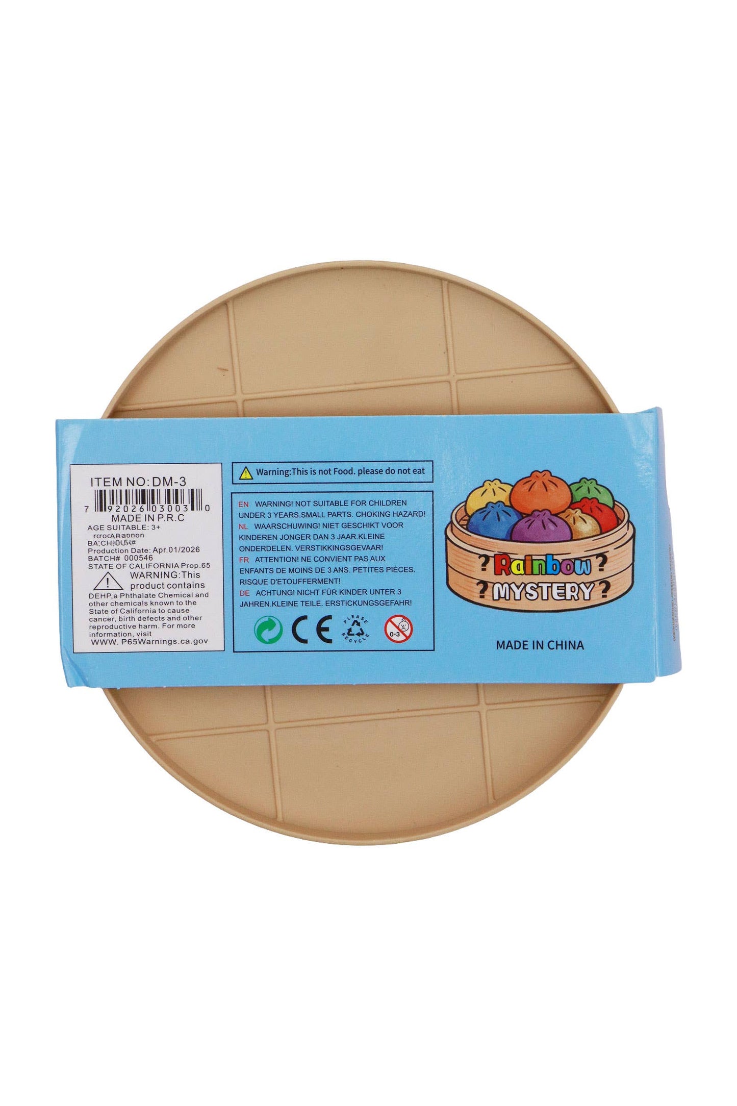 Ombre Rainbow Bao Bun Squishy – Mystery Blind Box (Slime-Filled Dumpling Toy)