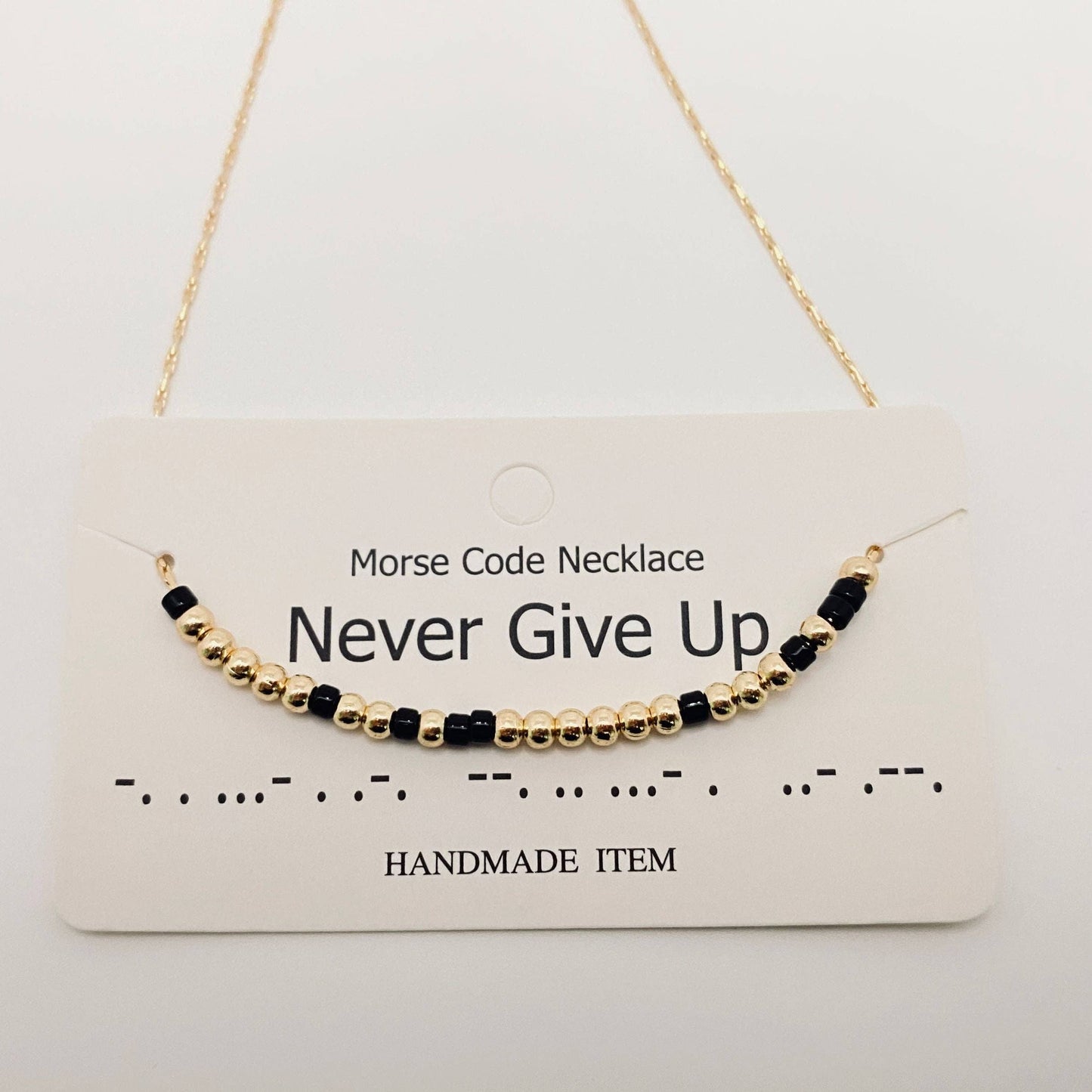 Handmade “Fuck off” Morse Code Necklace: Fuck it