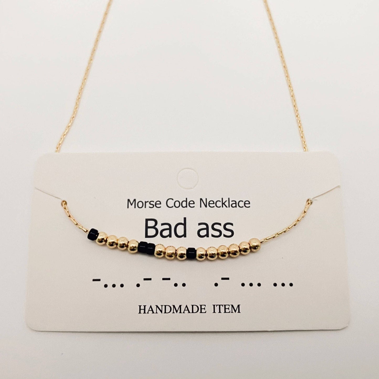 Handmade “Fuck off” Morse Code Necklace: Fuck off