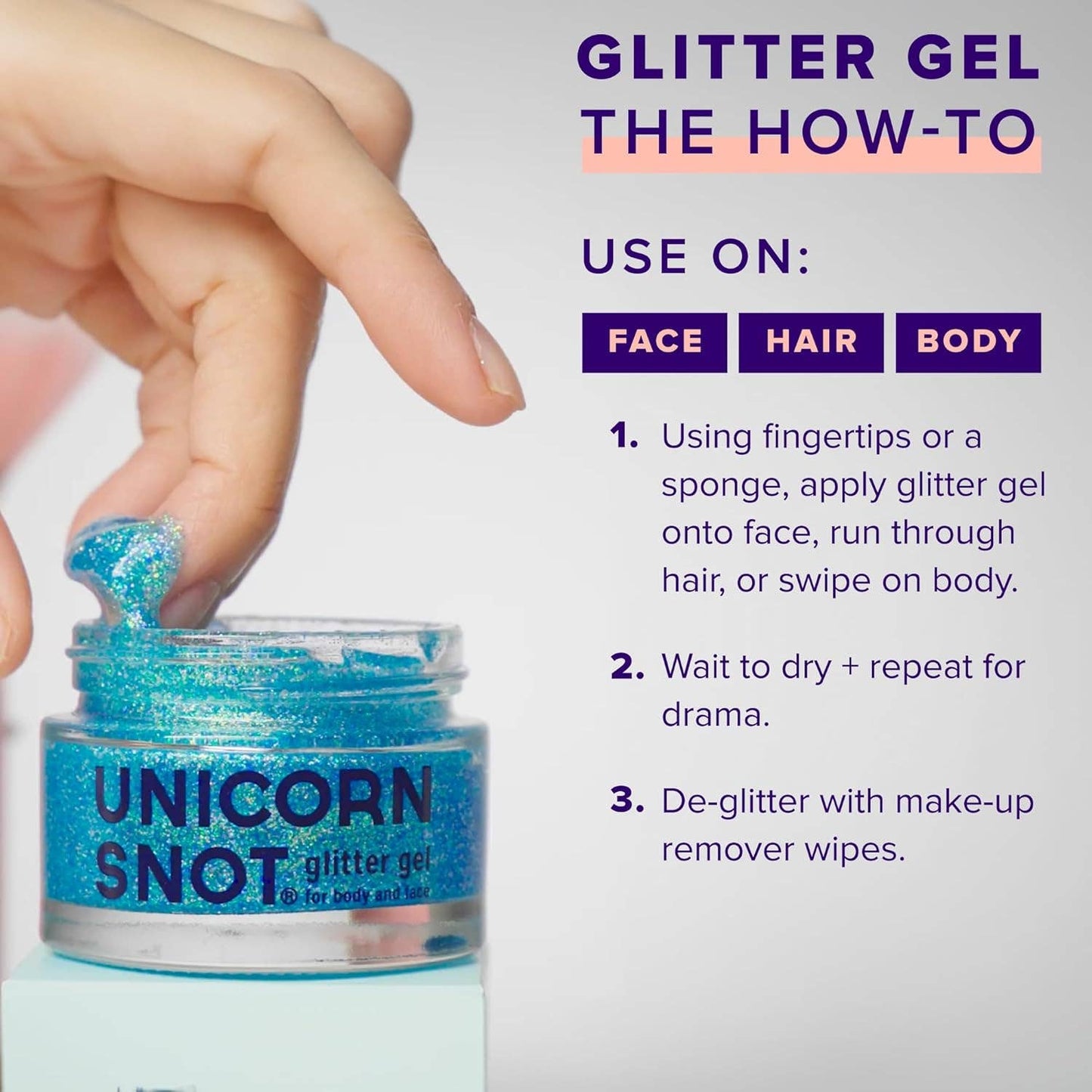 Original Glitter Gel | Sky-Blue | Body Glitter | Shimmer