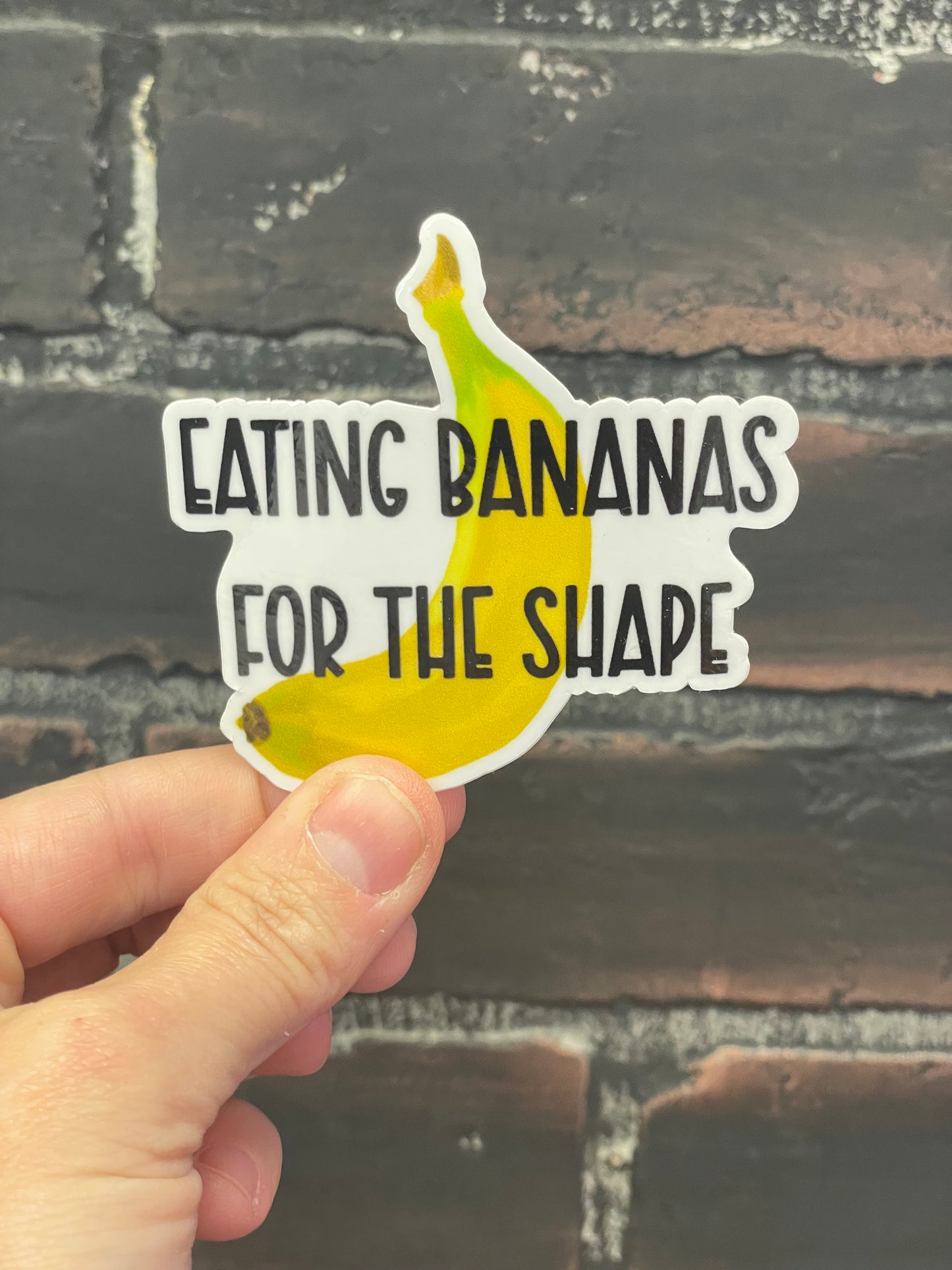 Eating Bananas for the shape, 3”  Sticker