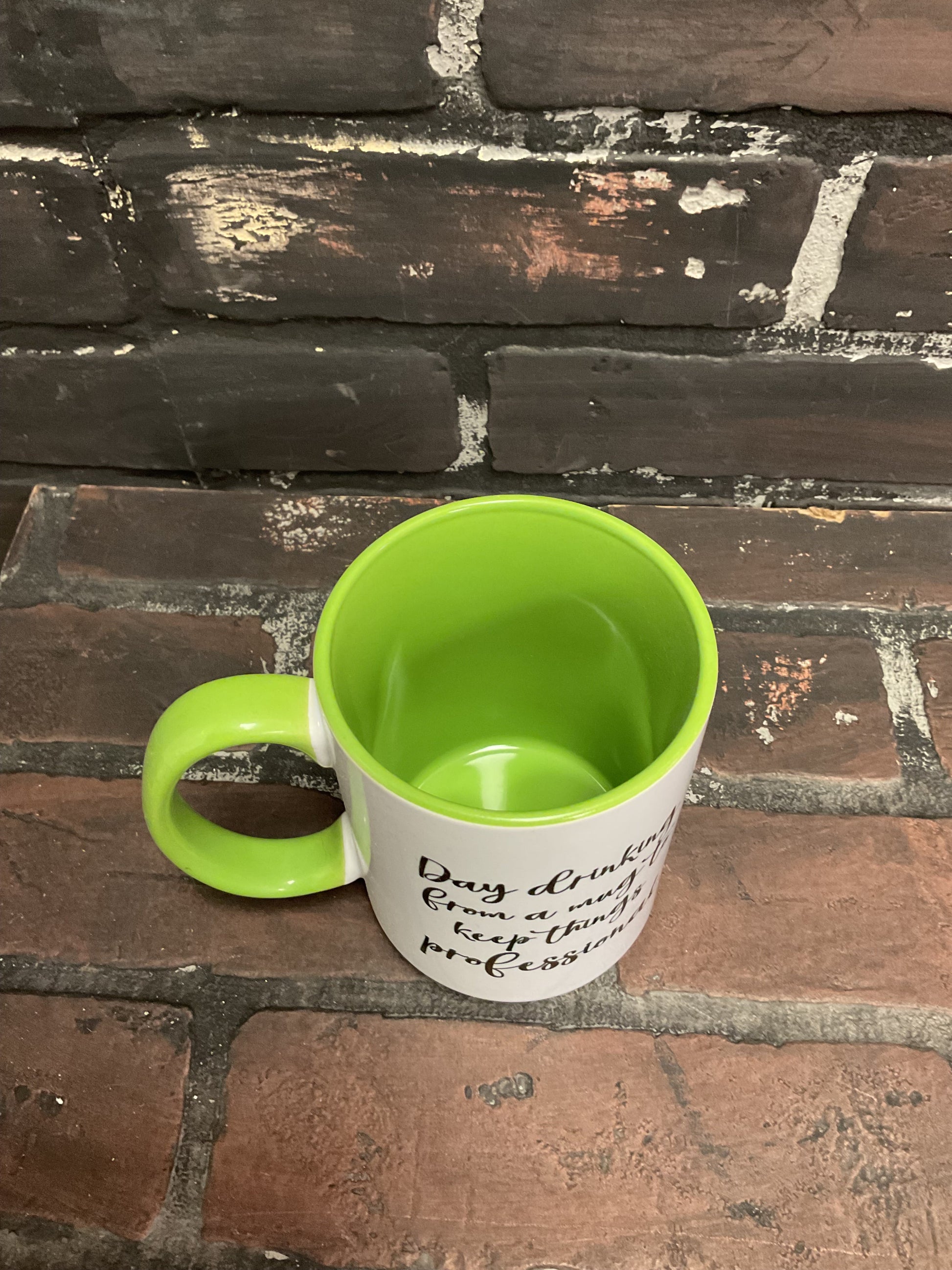 Day drinking from a mug to keep things professional, 15oz ceramic dishwasher safe mug Three Black Cats