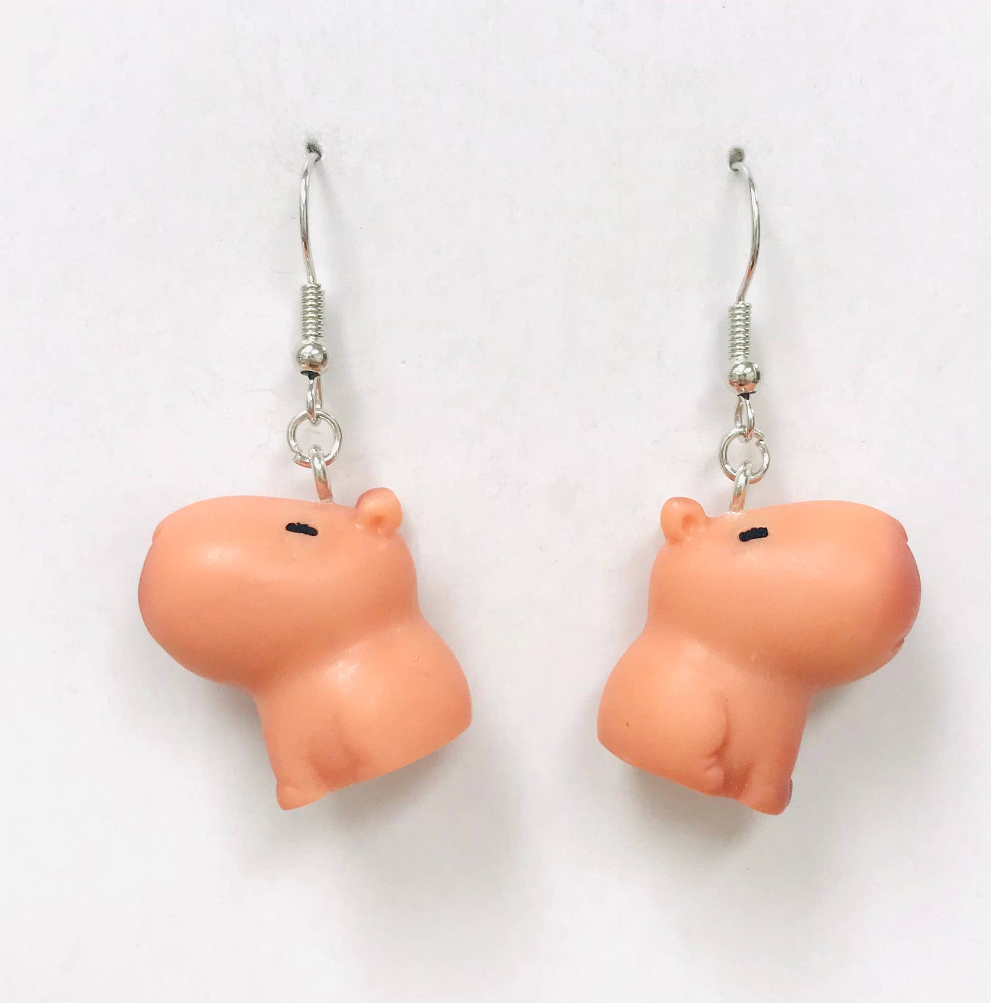 Cute Chubby Capybara Fan Animal Earrings SimpleNGreat