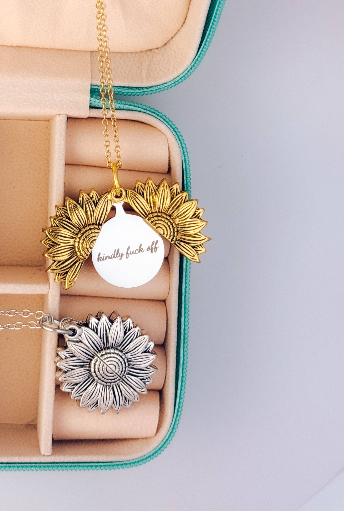 Kindly F*ck Off Necklace: Silver
