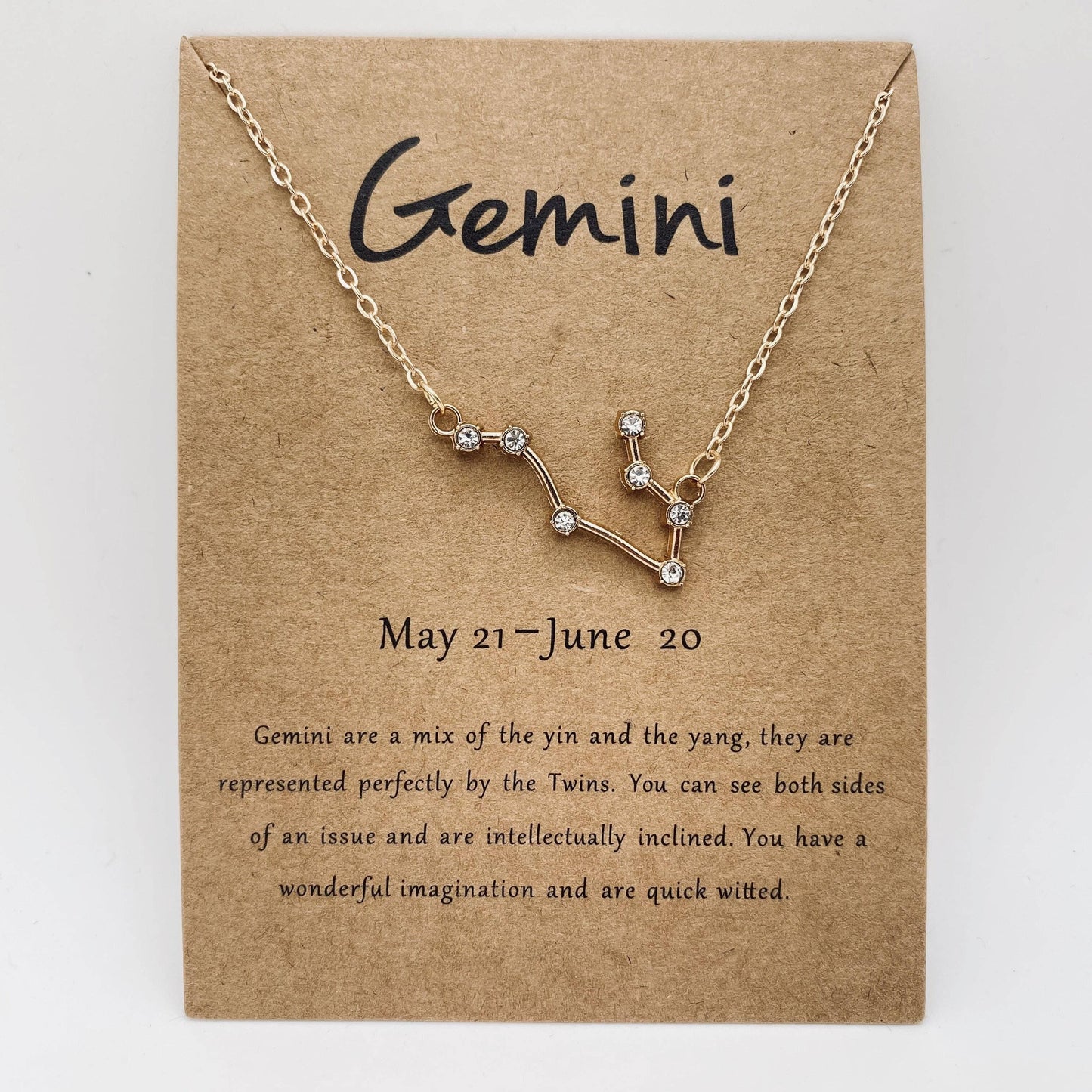 12 Constellations Necklace Inlaid with Rhinestone: 12 different pcs/SET