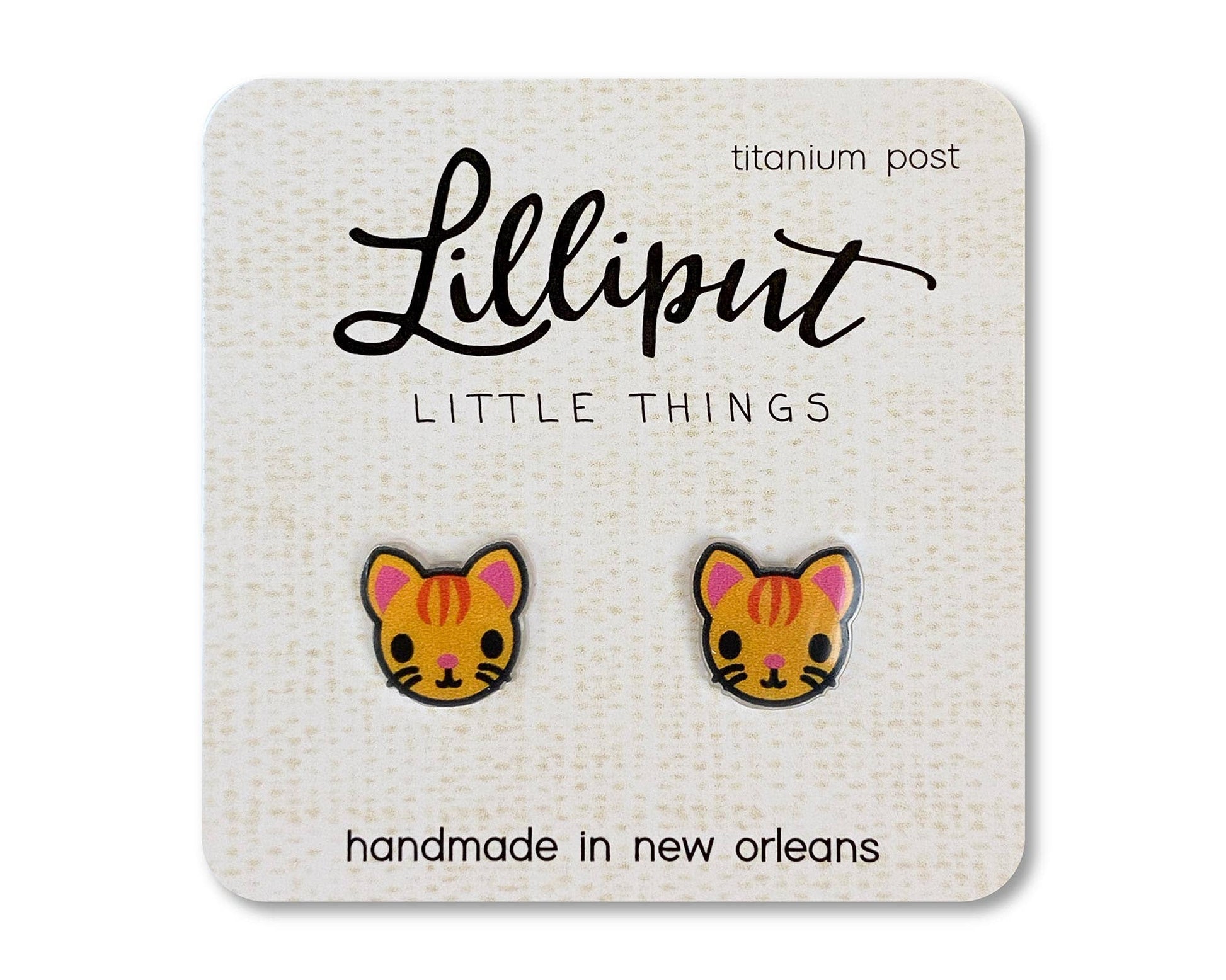 Kitty Cat Earrings : Black Lilliput Little Things