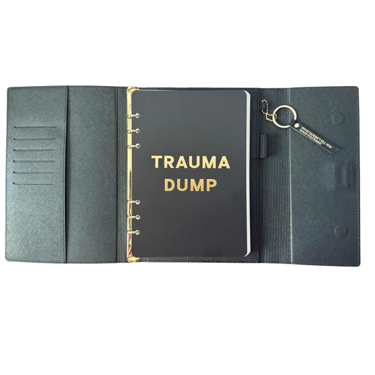 Trauma Dump Vegan Leather Journal Folio (gifts, journals) FUN CLUB