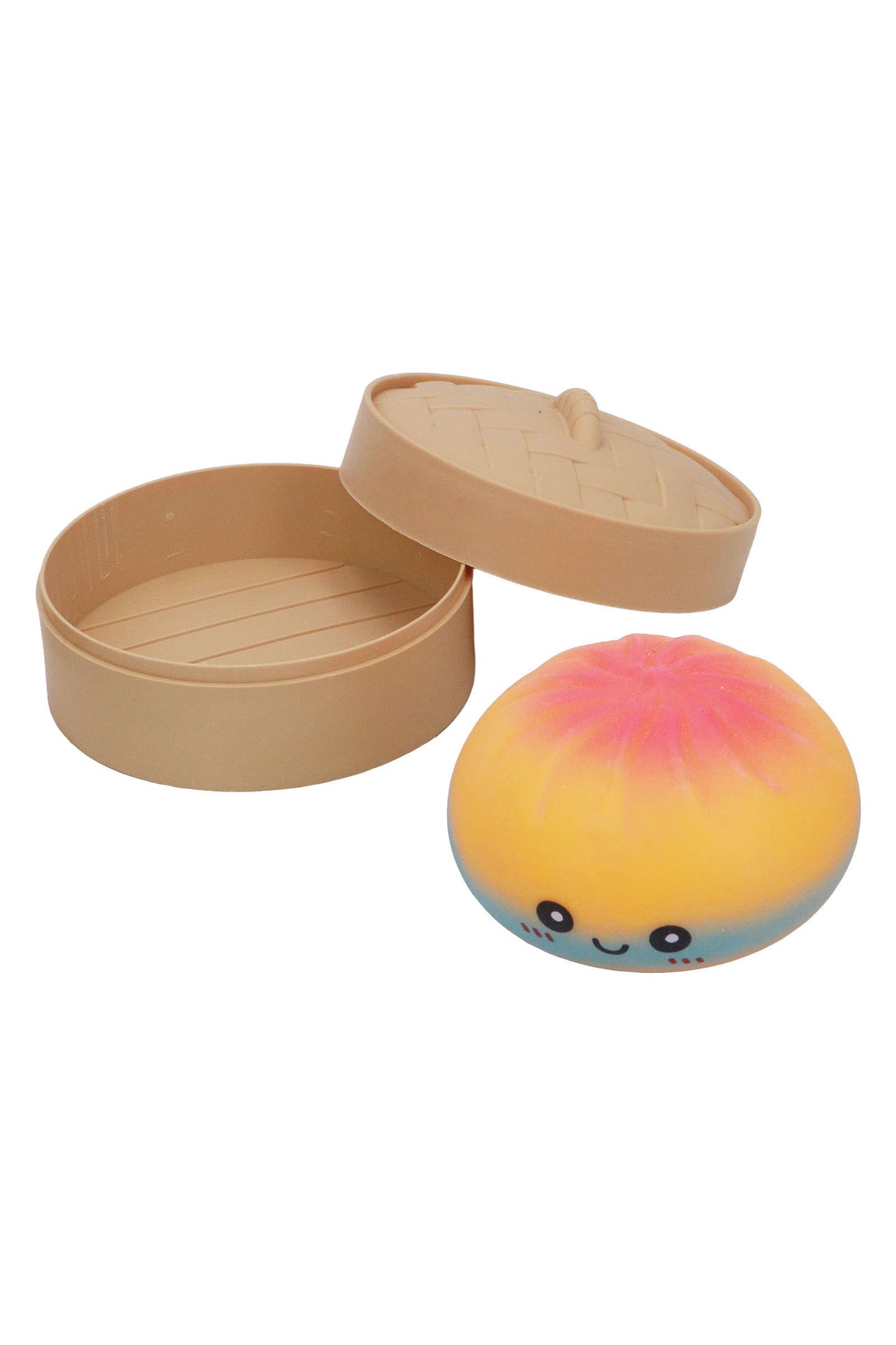Ombre Rainbow Bao Bun Squishy – Mystery Blind Box (Slime-Filled Dumpling Toy)