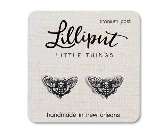 Death's Head Moth Earrings // Witchy Earrings Lilliput Little Things