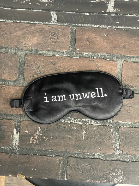 Unwell, Black Sleep Mask Three Black Cats