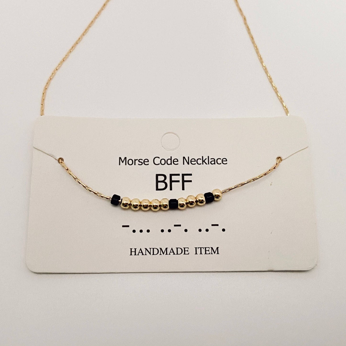 Handmade “Fuck off” Morse Code Necklace: I am enough