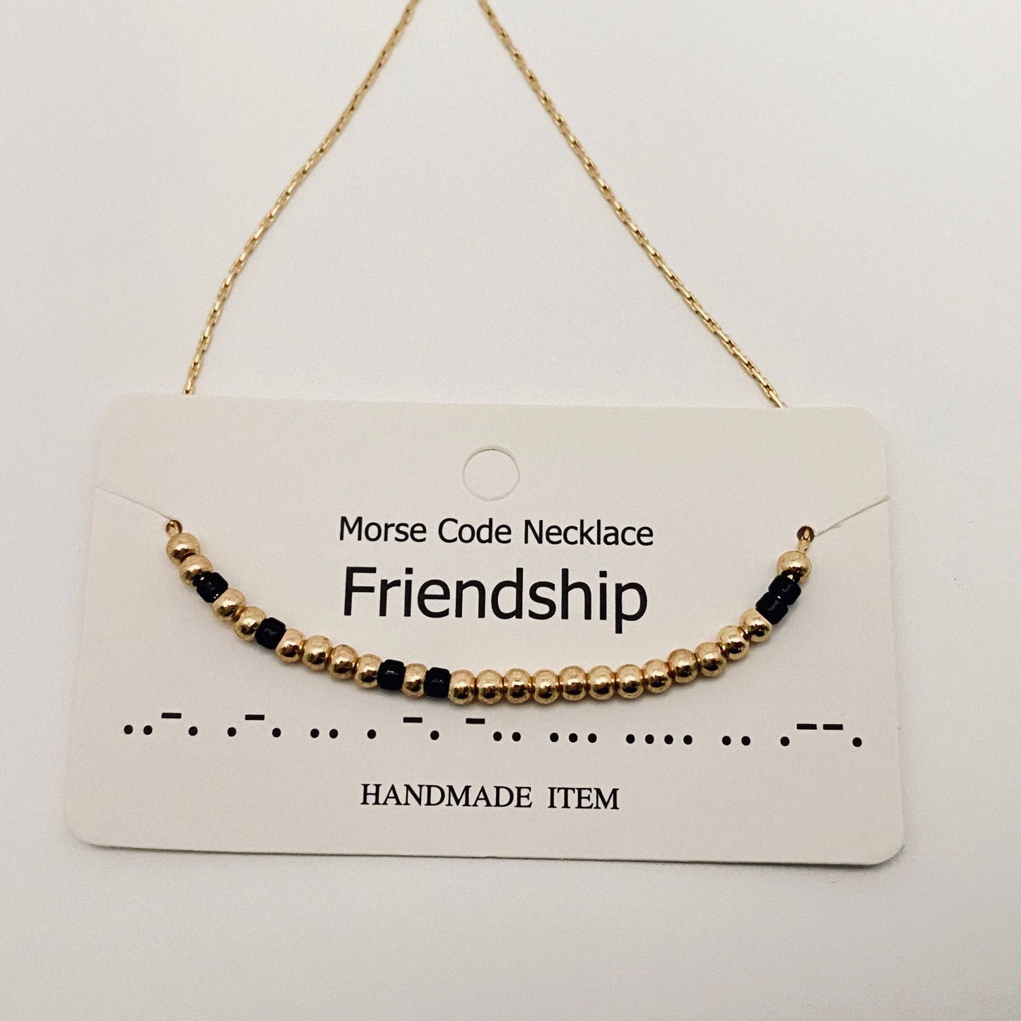 Handmade “Fuck off” Morse Code Necklace: I am enough
