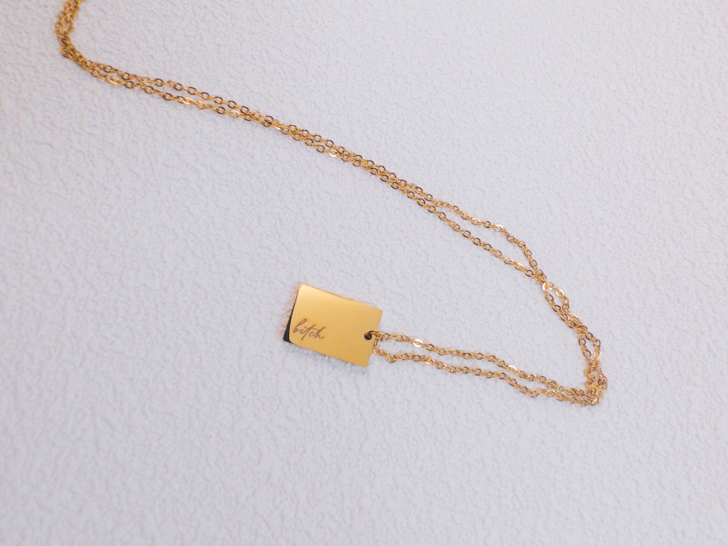 Dainty Bitch Necklace: Silver