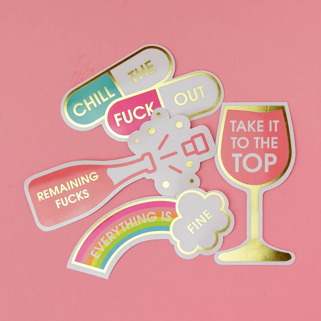 Take It To The Top - Wine Glass - Funny Vinyl Sticker