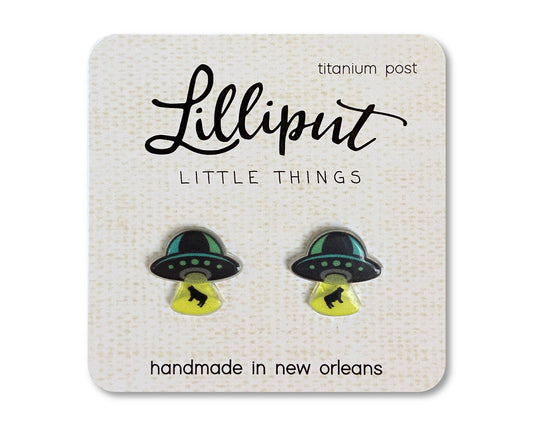 UFO Earrings // Quirky Earrings Lilliput Little Things