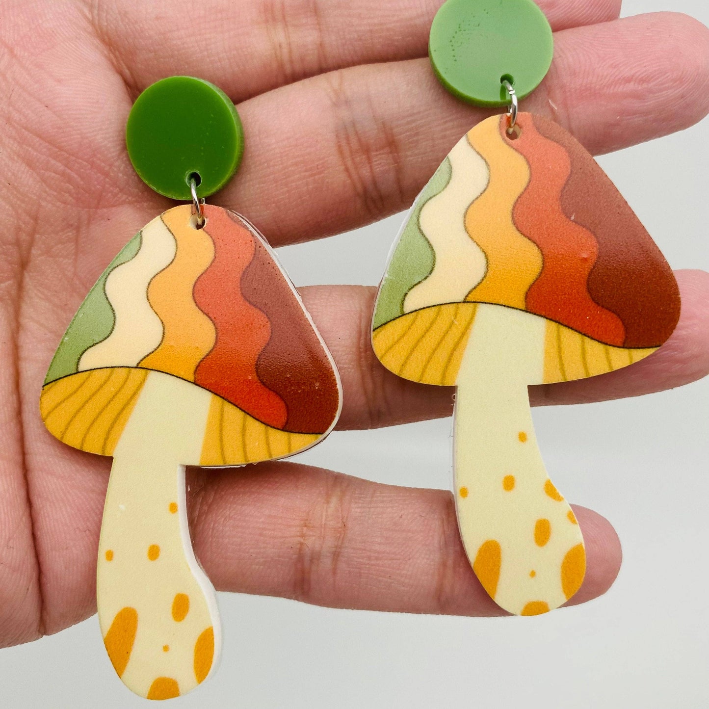 Acrylic Mushroom Earrings: 2