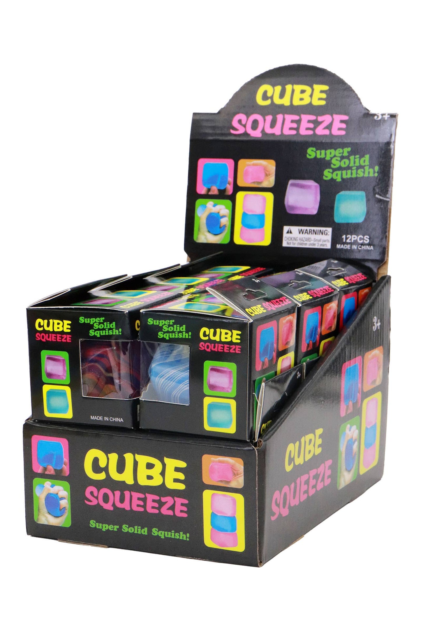 Marbled Cube Putty Filled Squishy - 12 Pcs: ASSORTED / ONE SIZE
