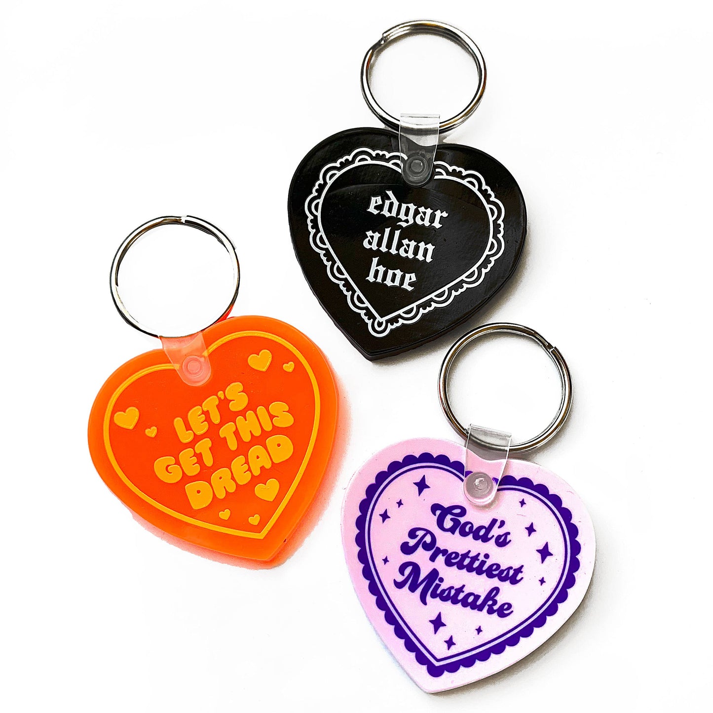 Edgar Allan Hoe Heart Shaped Vinyl Keychain