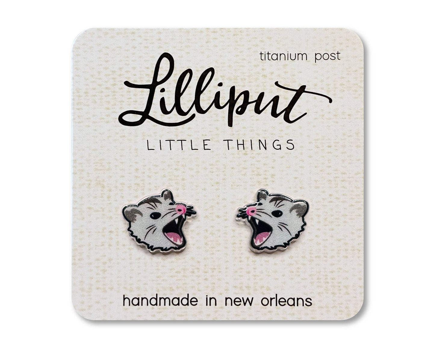 Possum Earrings // Weirdcore Earrings Lilliput Little Things