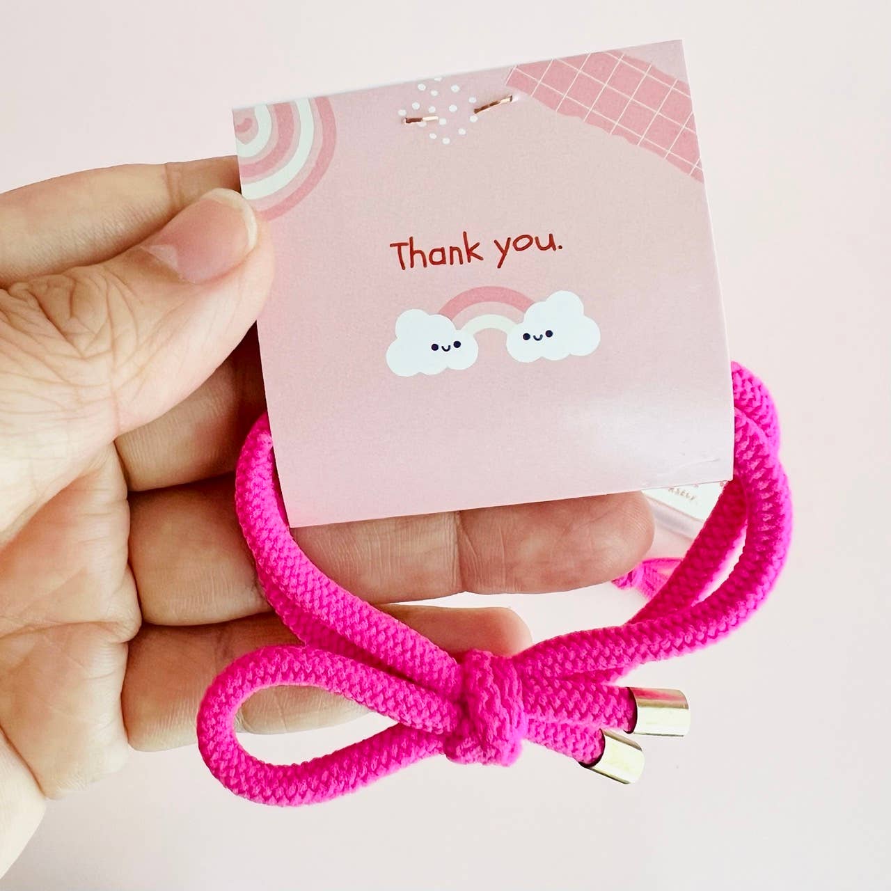 "Love Yourself" Hair Tie - Thank You Gift Pink