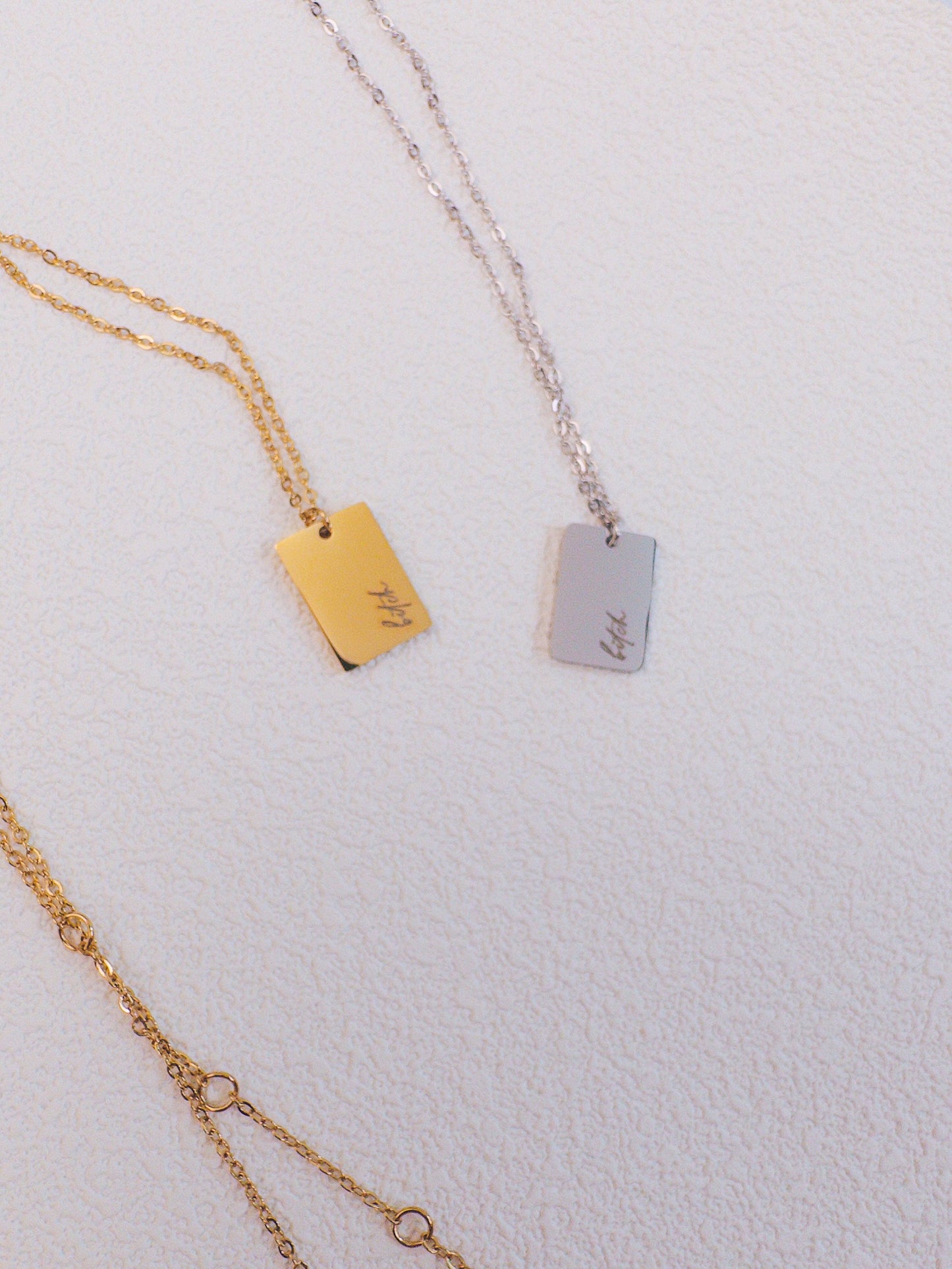 Dainty Bitch Necklace: Silver