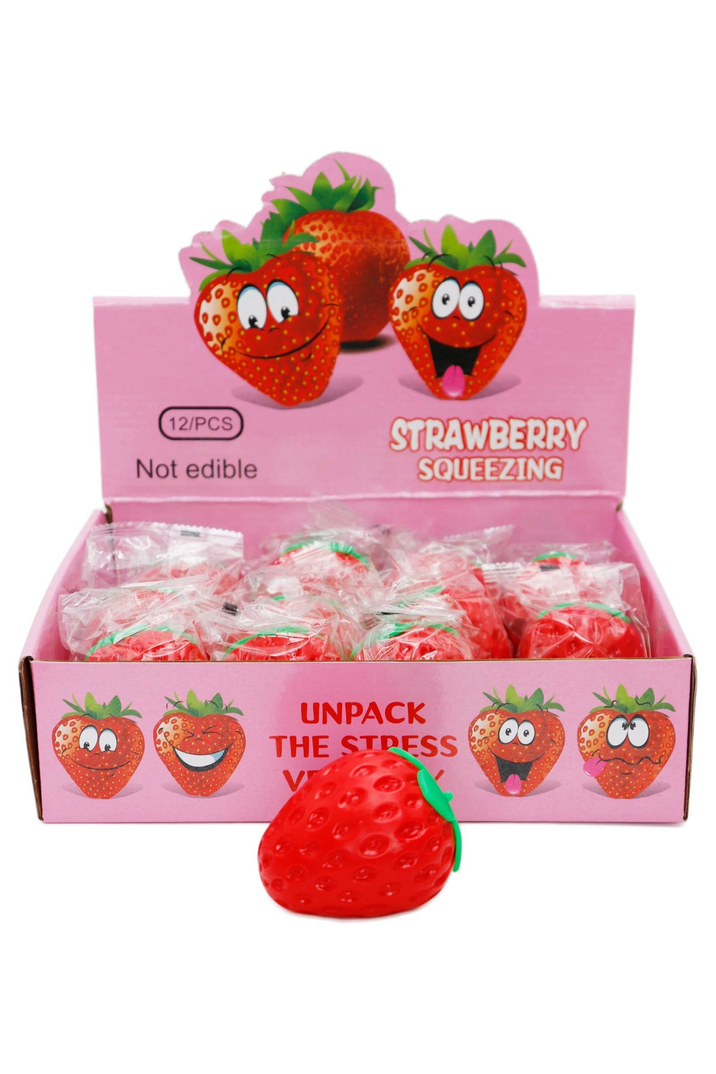 Strawberry Water Beads Filled Squishy Toy: AS SHOWN / ONE SIZE