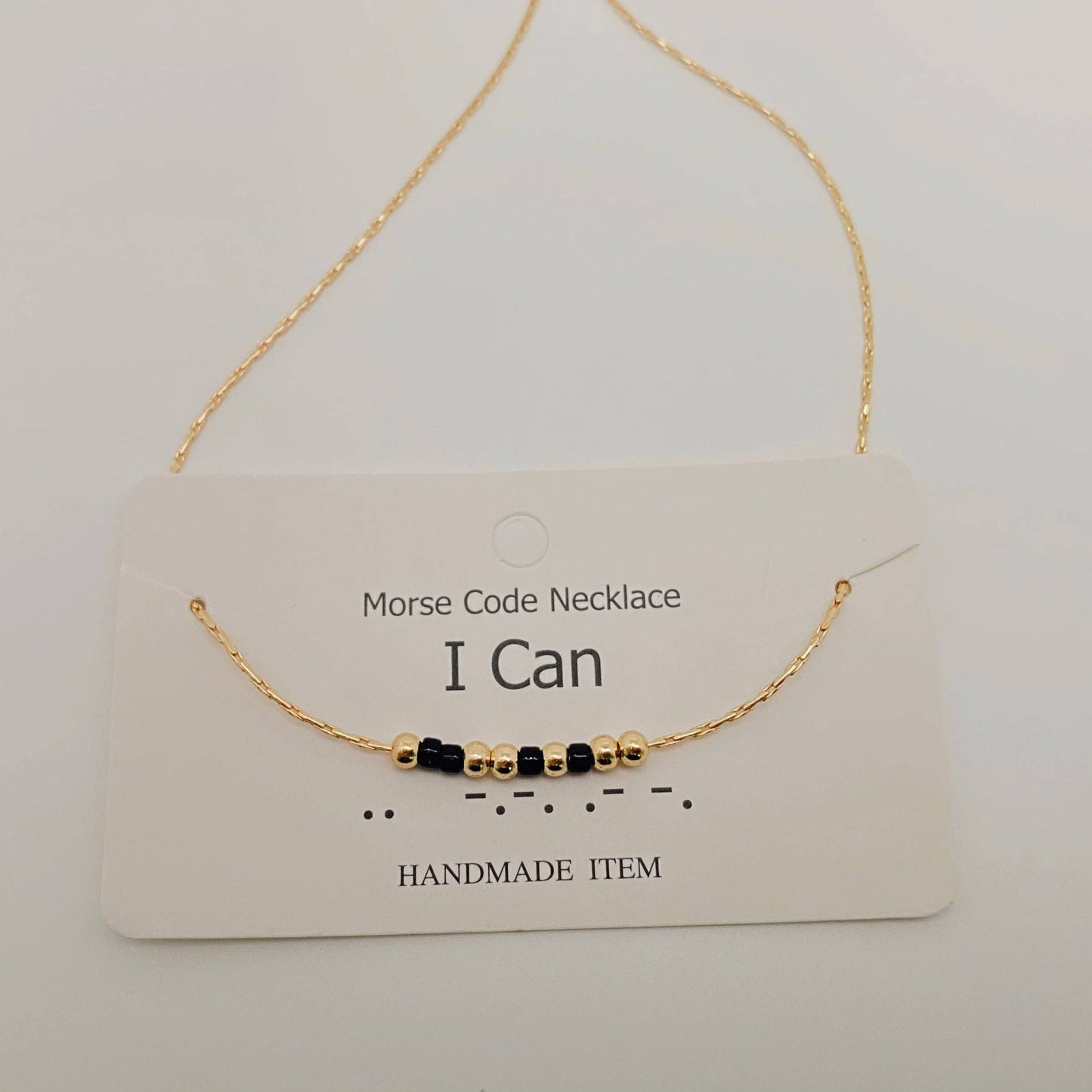 Handmade “Fuck off” Morse Code Necklace: I am enough