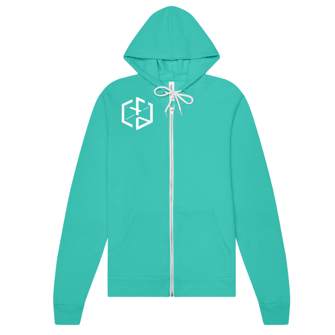 CrossFit Albuquerque- Zip Hoody Black/Turquoise